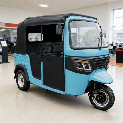 200cc Motorized 3-Wheel Cargo Motorcycle Sidecar 4 Passengers Gasoline Powered Open Body 